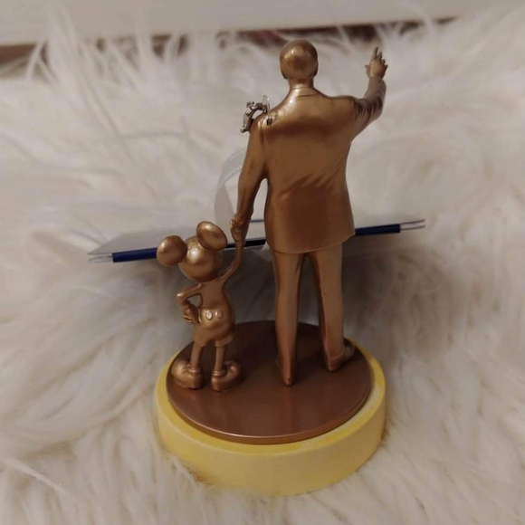 💝FIRM! DISNEY WDW 50TH ANNIVERSARY WALT & MICKEY PARTNERS STATUE FIGURAL ORNAME - Picture 4 of 8